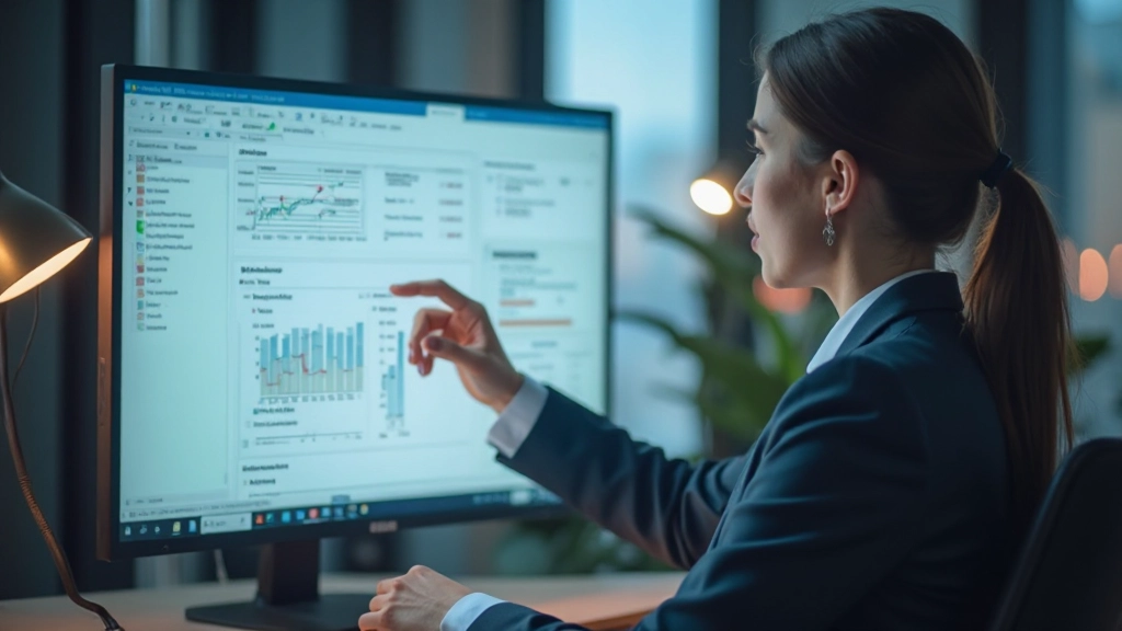 Аналитик выделяет необычные транзакции на экране монитора красным маркером